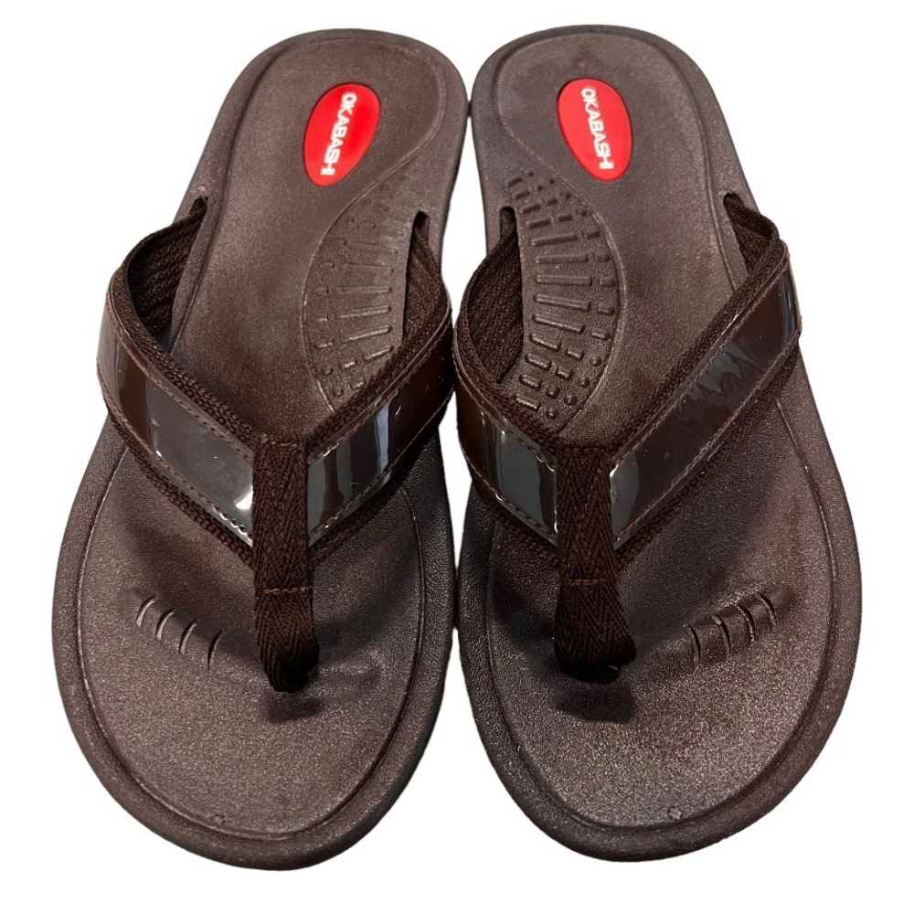 Okabashi Women’s Brown Sandal Flip Flops Size Medium (women’s 6.5-7.5)